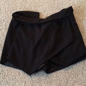 Black Asymmetrical Skort